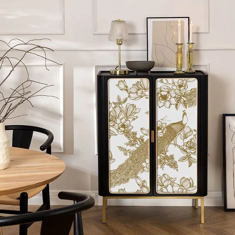 Papel de Parede Chinês Clássico Animais Peacock Peel And Stick Floral Adesivo de Parede para Quarto Decoração de Casa Papel de Contato Ouro Branco