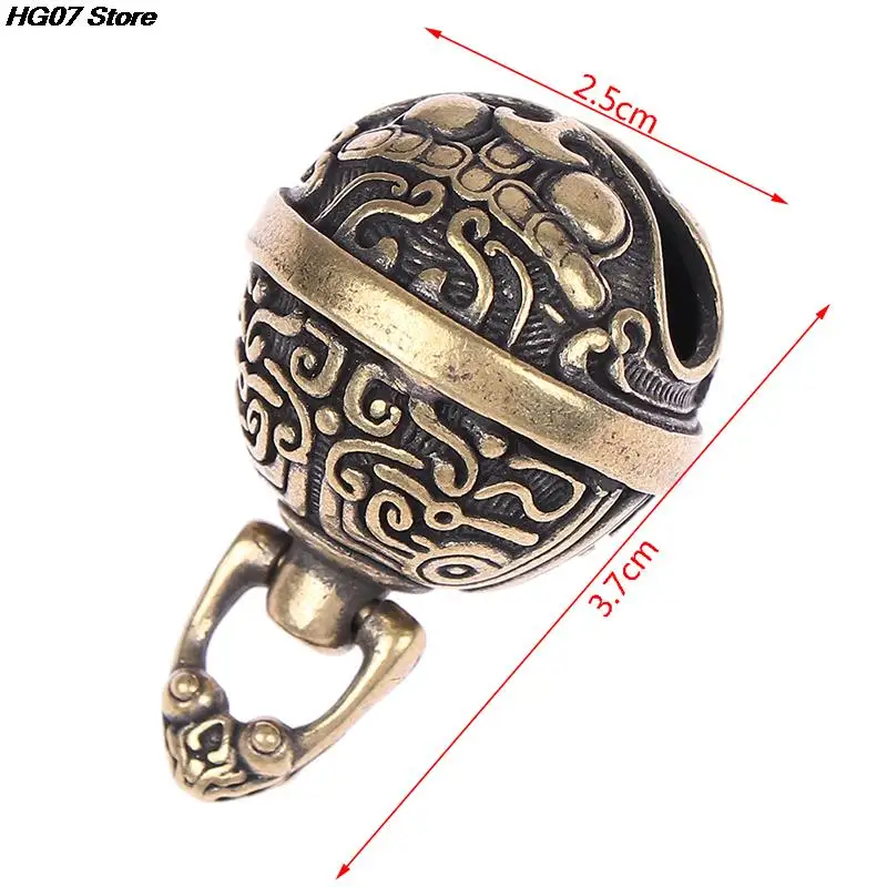 1PC Lucky Brass Handicraft Die Casting Drop Bell Key Car Button Wind Bell Sect Bronze Creative Gift Fengshui Home Pendant Vintage Jingle Bells Wind Bell Pendant