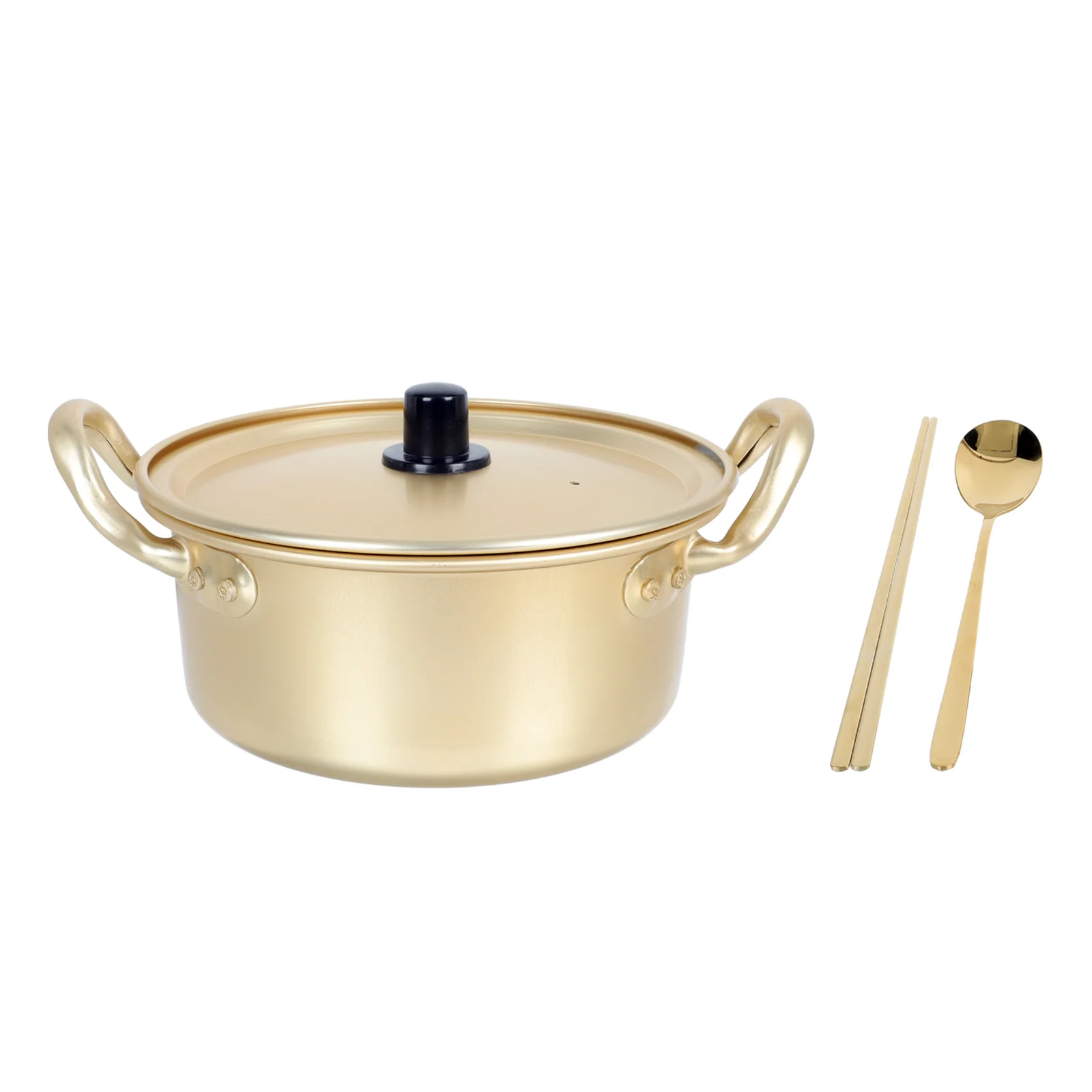 Pots For Kitchen Korean Pasta Pot Noodle Butter Cooking Utensils Portable Kitchen Cookware Yellow Aluminum Stock Decor