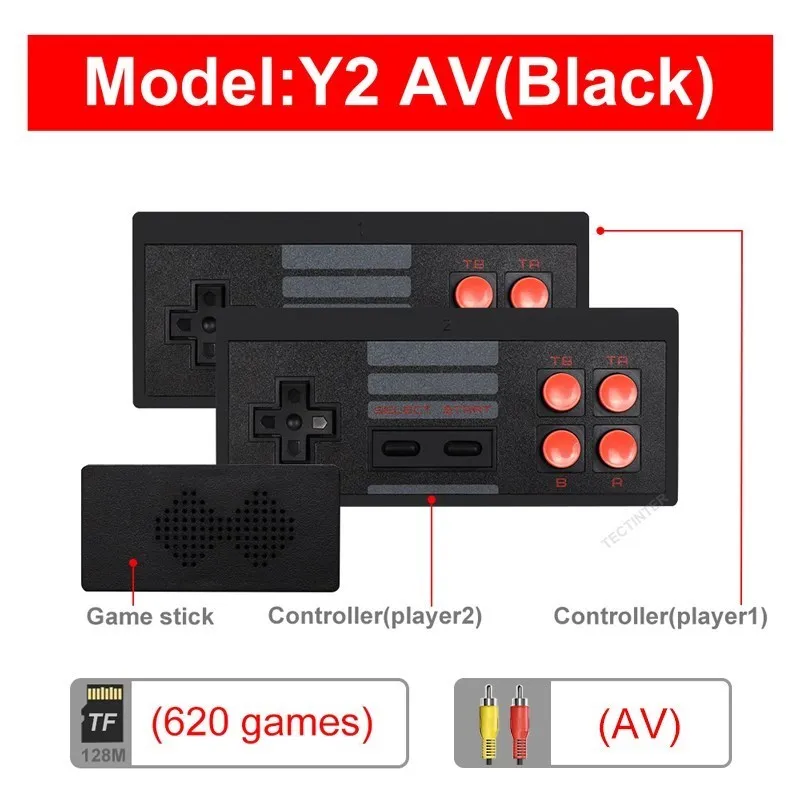 USB Wireless Handheld TV Video Game Console Build In 1800 Classic 8 Bit Game mini Console Dual Gamepad HDMI-compatible Output 