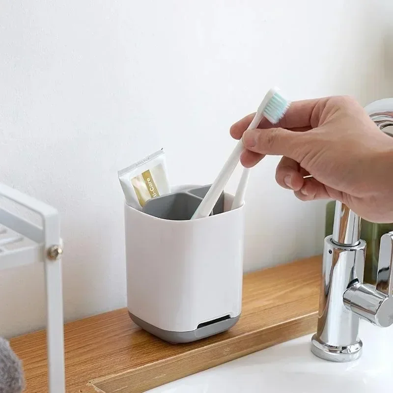 Electric Toothbrush Makeup Brush Holder Toothpaste Storage Case Large Capacity Detachable Portable with Drain Hole Storage Rack toothbrush holder toothpaste dispenser bathroom storage rack toothbrush case toothbrush storage box