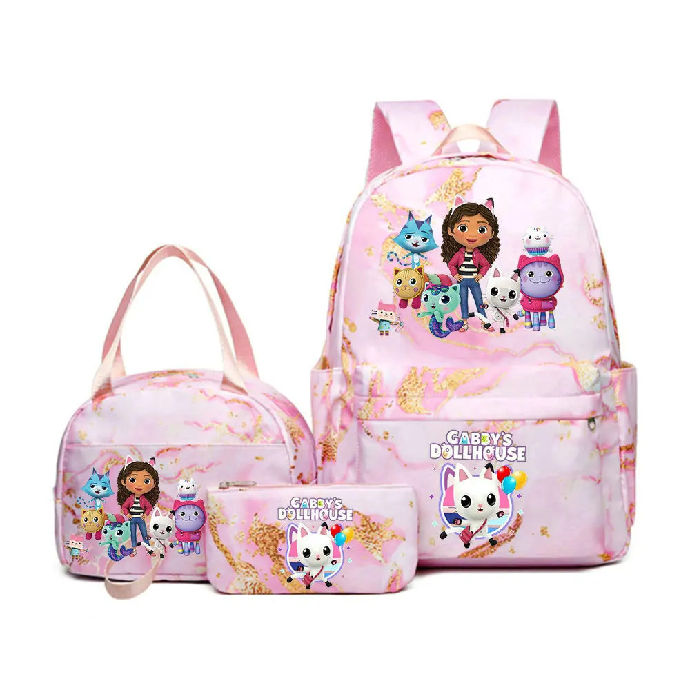 Gabby Dollhouse Print Backpack for Girl Boy Student Teenager