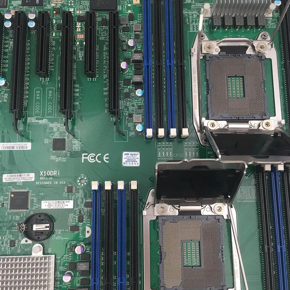 SuperMicro 서버 마더보드 C612 LGA2011 E5-2600 V3/V4 DDR4 3 PCI-E 3.0 x16 및 3 PCI-E 3.0 x8용 X10DRi