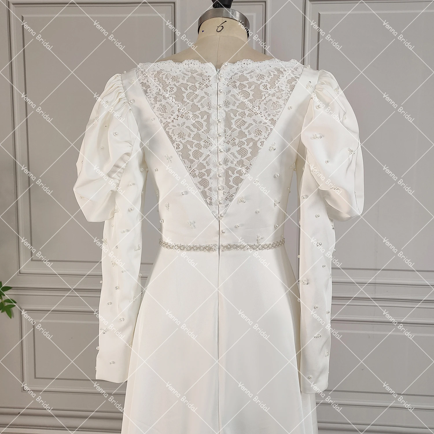 chinese dress ladies Romantic Edwardian Inspired 1970's Lace & Organza Wedding Dress / Smal –  Xtabay Vintage main image 1