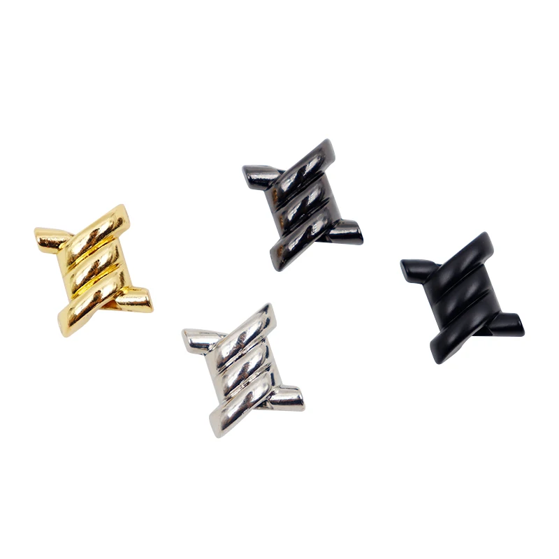 Coolstring Decoration 14*16.8*4.62MM Shoelace Decorative Flower Thorn Shape Rope Metal Small Objects 2pcs/set Trendy Tape Using