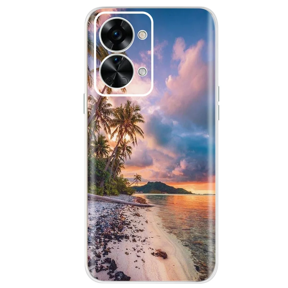 Stylish Painted Soft Silicone Clear TPU Phone Case Cover with Bumper Protection