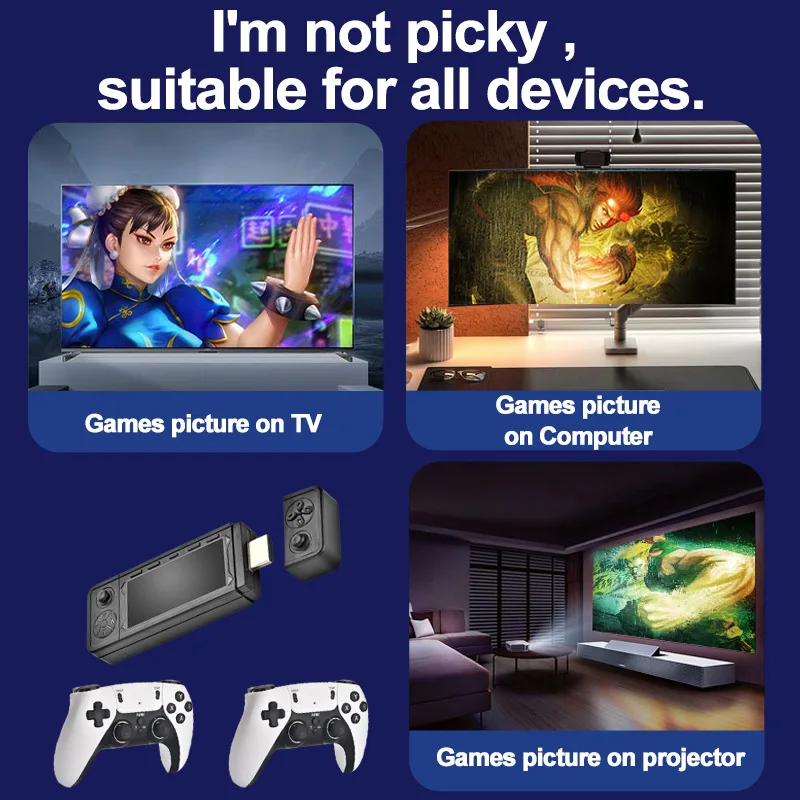 NEW 256G 50000+ Game X9 PRO Game Stick 4KHD Video Game Console 2.4G Double Wireless Controller 50+ Simulator For N64/PSP/PS1/GBA