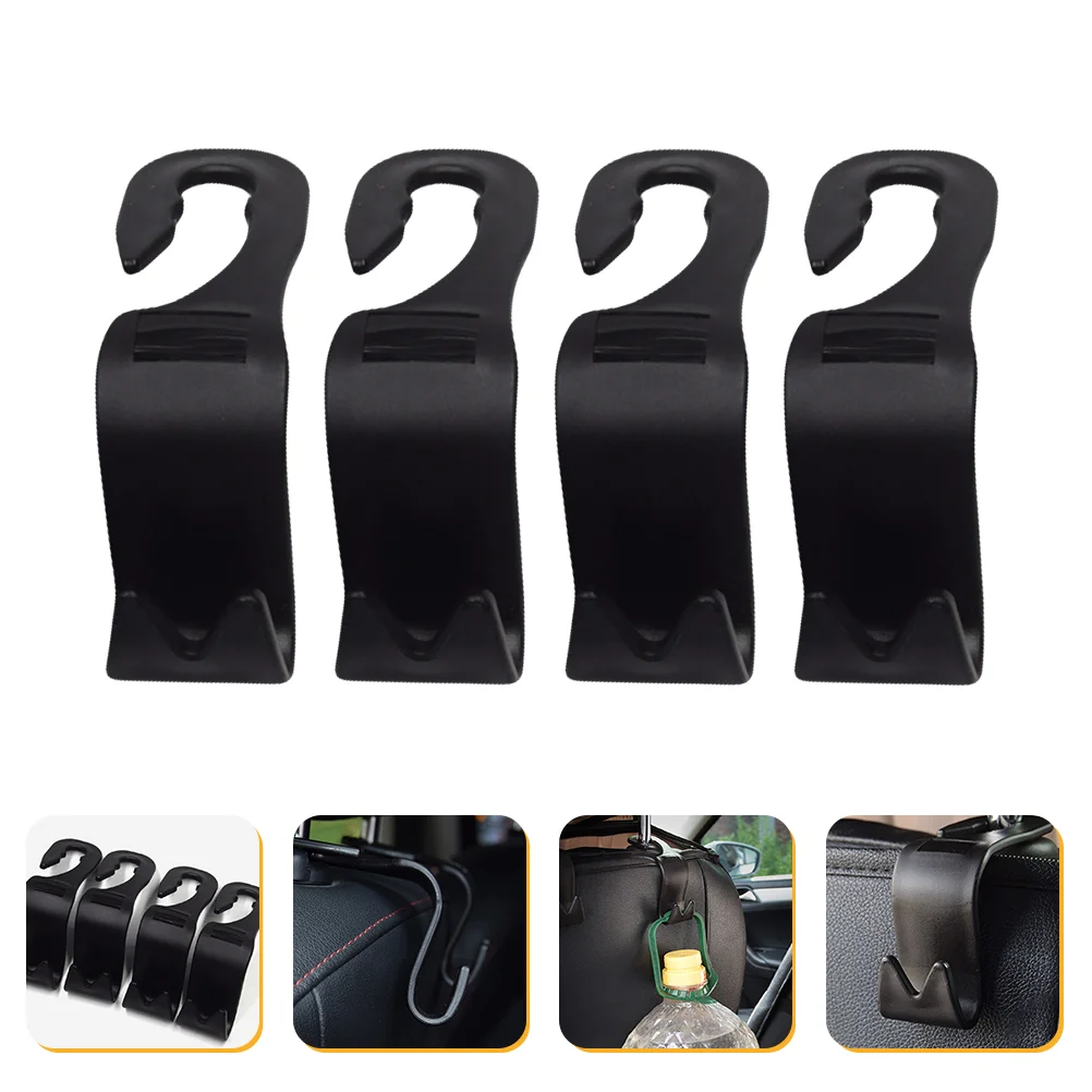 

4 Pcs Clothes Hanger Car Back Seat Hook Headrest Hangers Hooks Coat Storage