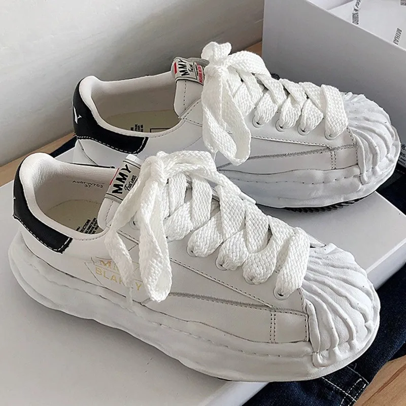 

Кроссовки мужские прочные однотонные, на толстой подошве, со шнуровкой, модные повседневные брендовые дизайнерские, унисекс