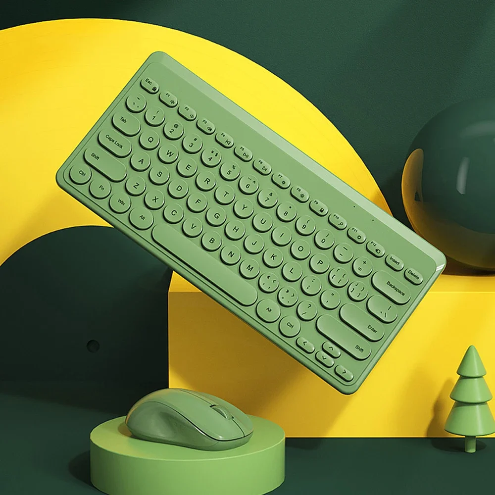 2.4G Wireless Keyboard Mouse Set Usb 79 Keycaps Mute Mini Wireless Gaming Keyboard Mouse Combo Per Kit Pc Gamer Computer Laptop