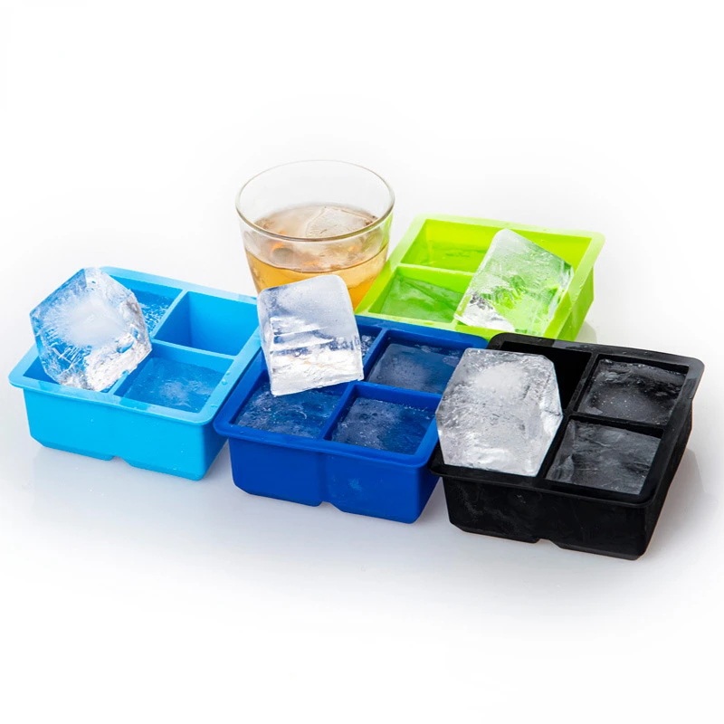 5cm Big Ice Cube Maker Trays Silicone Square Ice Mold Mould For Whiskey