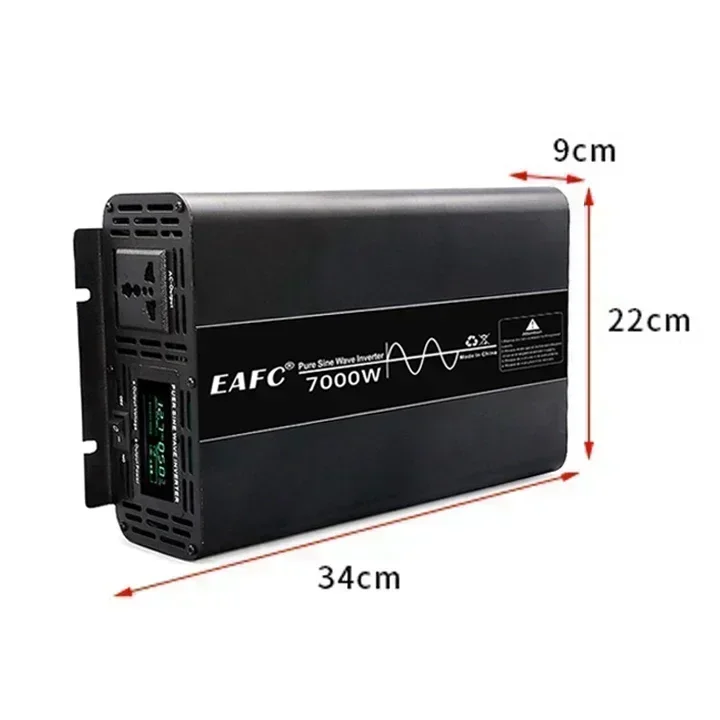 Pure Sine Wave Inverter 4000W 5000W 7000W Power DC 12V To AC 220V Voltage 50HZ Converter Solar Car Inverters pure sine wave inverter
