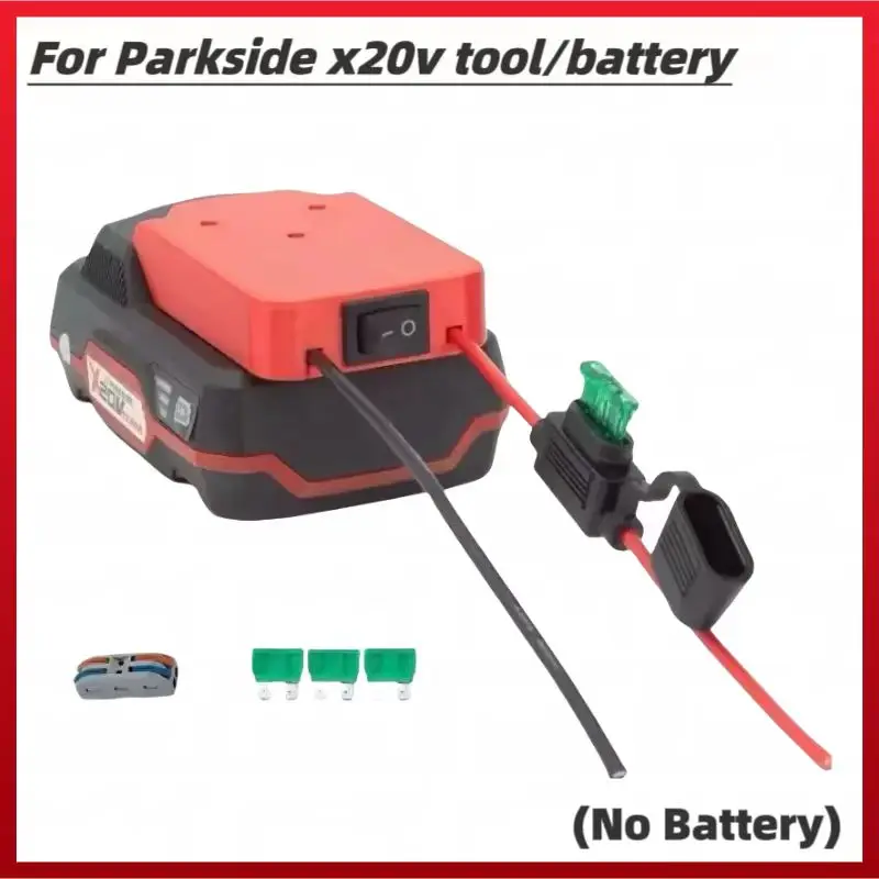 Xiatiaosann 2 pezzi Adattatore per ruote motrici da per Milwaukee M18 18V Convertitore batteria per ruote motrici per faro da lavoro fai-da-te RC Truck Car, connettore batteria utensile elettrico