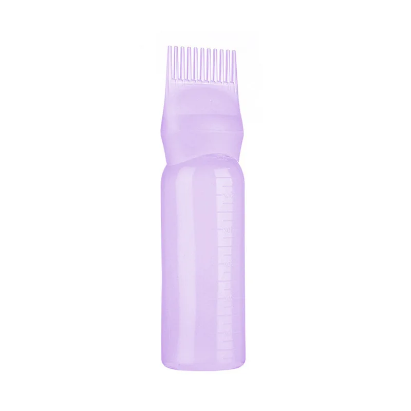120ml Hair Dye Refillable Bottle Applicator Comb Multicolor Plastic Dispensing Salon Oil Hair Coloring Hairdressing Styling Tool
