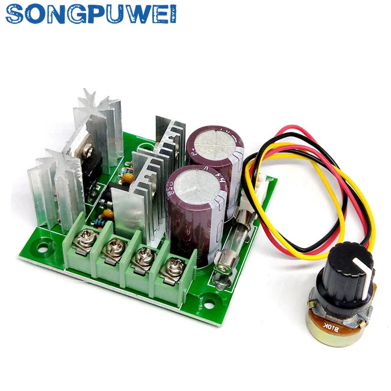 조정 가능한 DC 모터 속도 컨트롤러 모듈, 전위차계 PWM 모터 컨트롤러, CCMHCW, DC 12V-40V, 400W, 10A, 13kHz, 24V, 36V