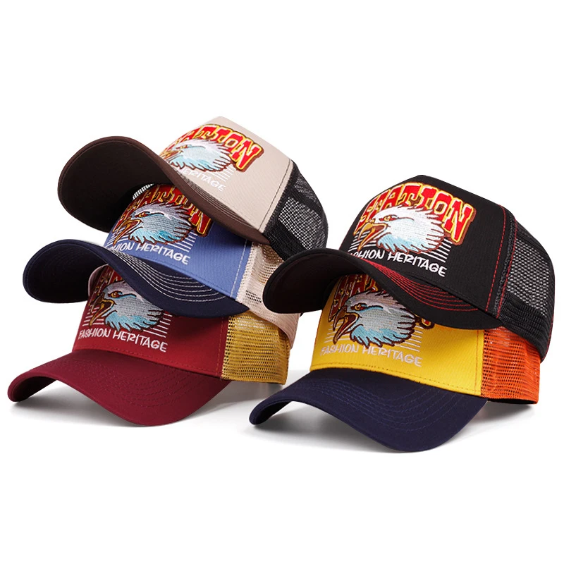 2025 Neuer Netzhut STATION Eagle Head Truck Hat Herren Trendy Skateboarding Hip Hop Hut Damen Outdoor Sonnenschutzhut Baseballmütze