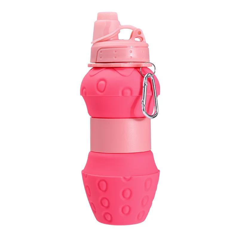 Silicone Water Cup Travel Sports Bottle Outdoor Folding Cup Large Capacity Retractable For girls And Children