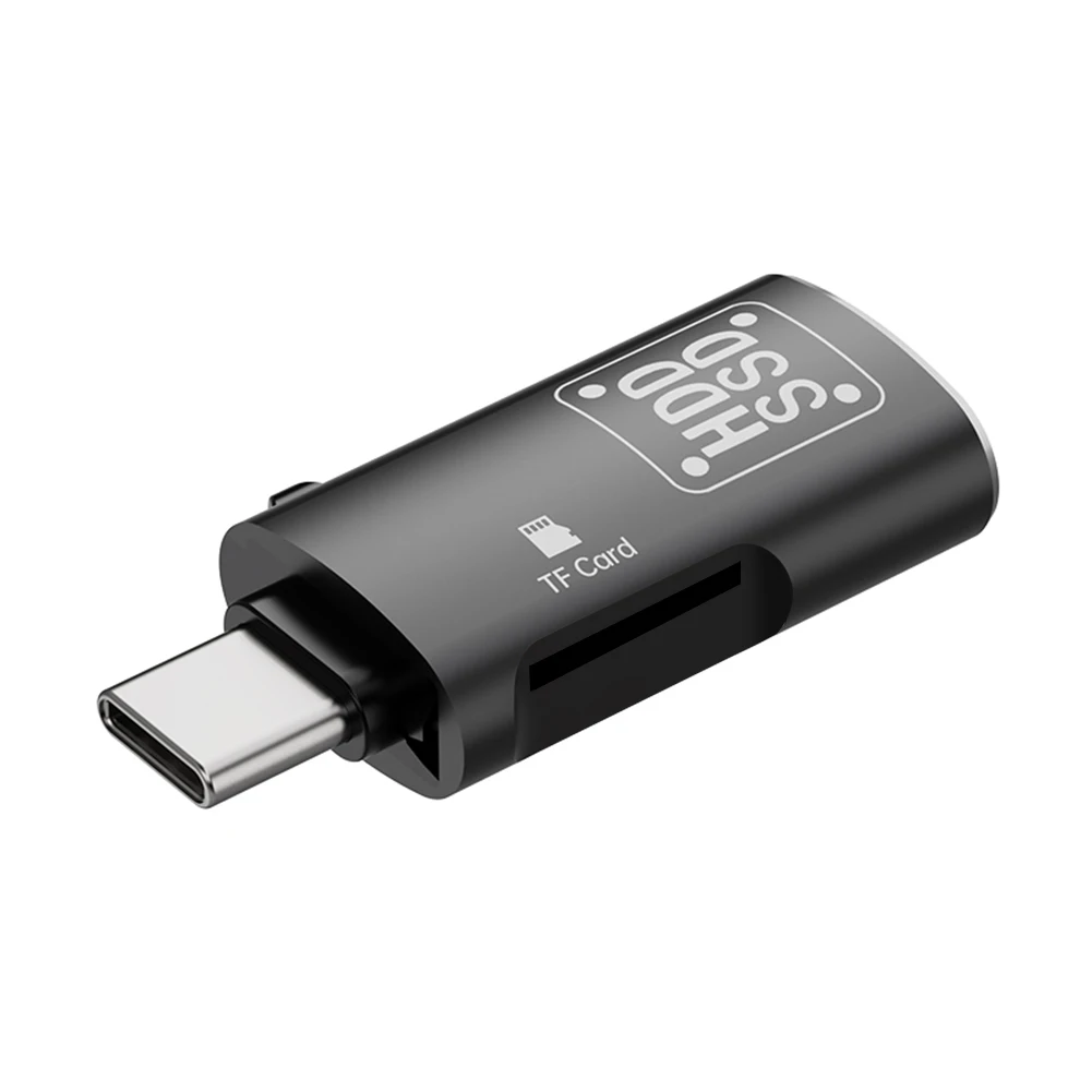 랜야드 OTG C타입 USB 암 + TF 콤보 어댑터, 휴대폰 카드 리더, PC 노트북 액세서리, 2 in 1 고속 카드 리더