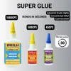 General Purpose Thin Medium Thick Liquid Super Glue Premium CA Adhesive Quick-Bonding for PVC Wood Metal Plastic and More 4