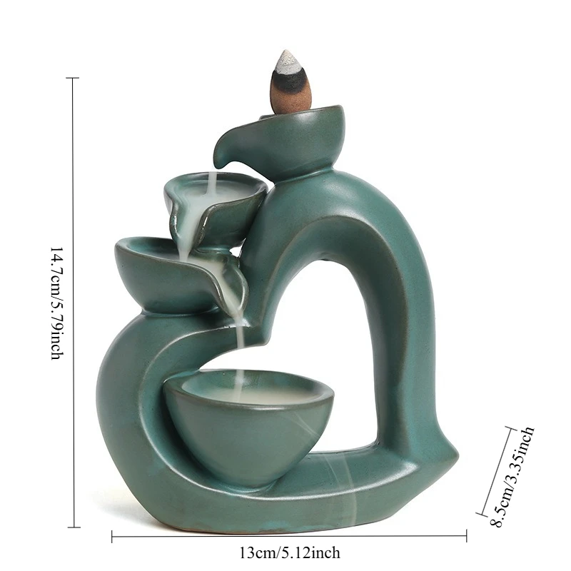 مبخرة عطرية من السيراميك ذات تدفق خلفي إبداعي أورو...