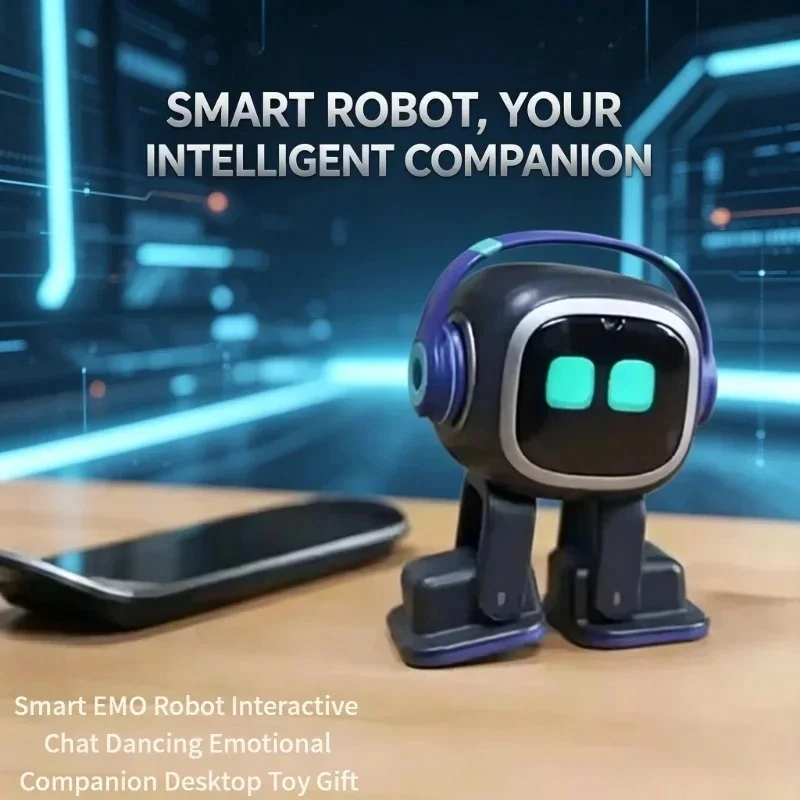 Nuovo Robot EMO Multifunzionale Intelligente Interattivo Parlante e Danzante, Giocattolo Compagno Emotivo per Decorazione Casa e Regalo - immagine 2