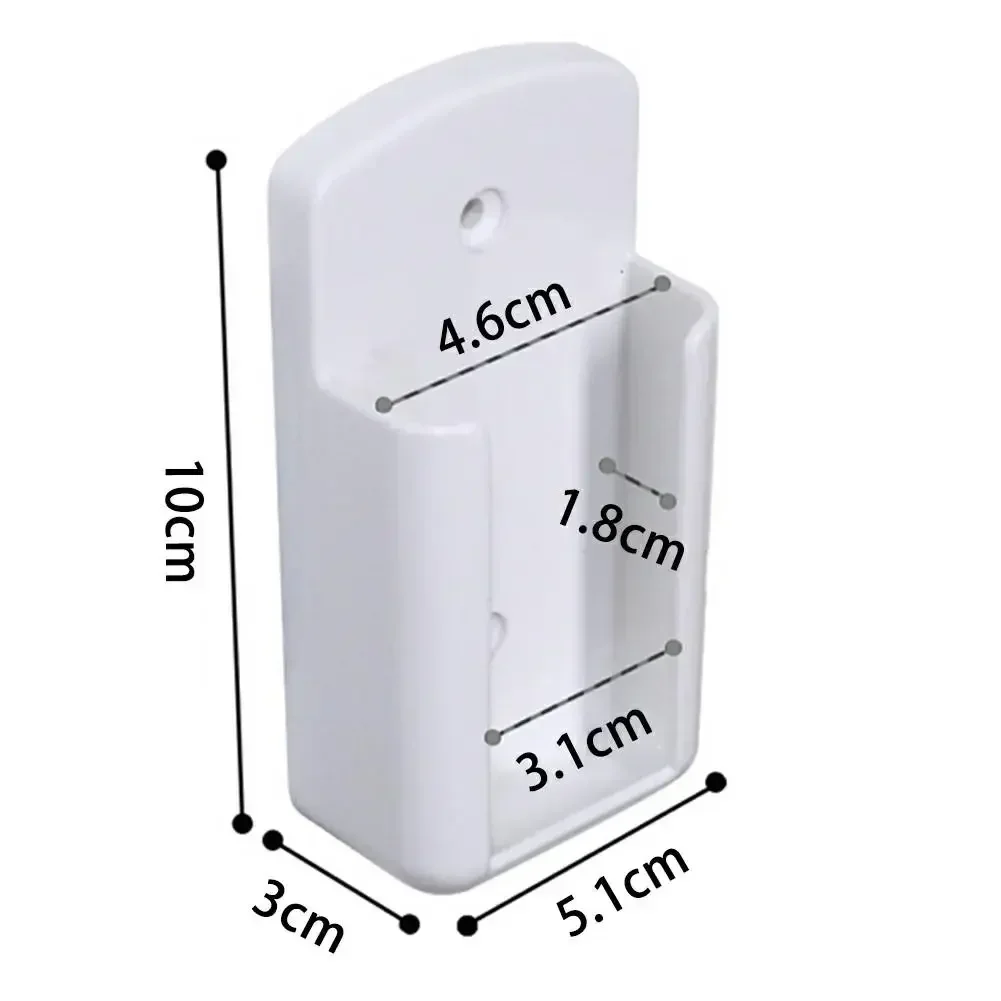Wall Shelf Wall Shelf Bathroom Shelf Universal White Air Conditioner Remote Control Holder Wall Mounted Punch-Socket Holder