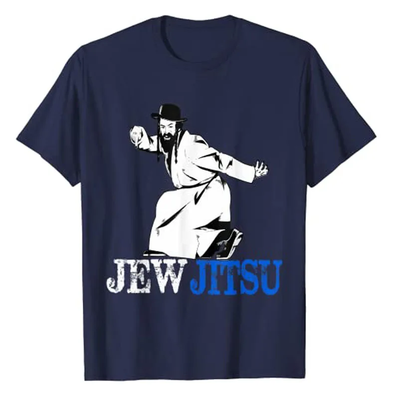 I Know JewJitsu Shirt Rabbi Horah Dance Jiu Jitsu Je T-Shirt Funny Short Sleeve Graphic Tee Tops Streetwear Fashion_voghion.com