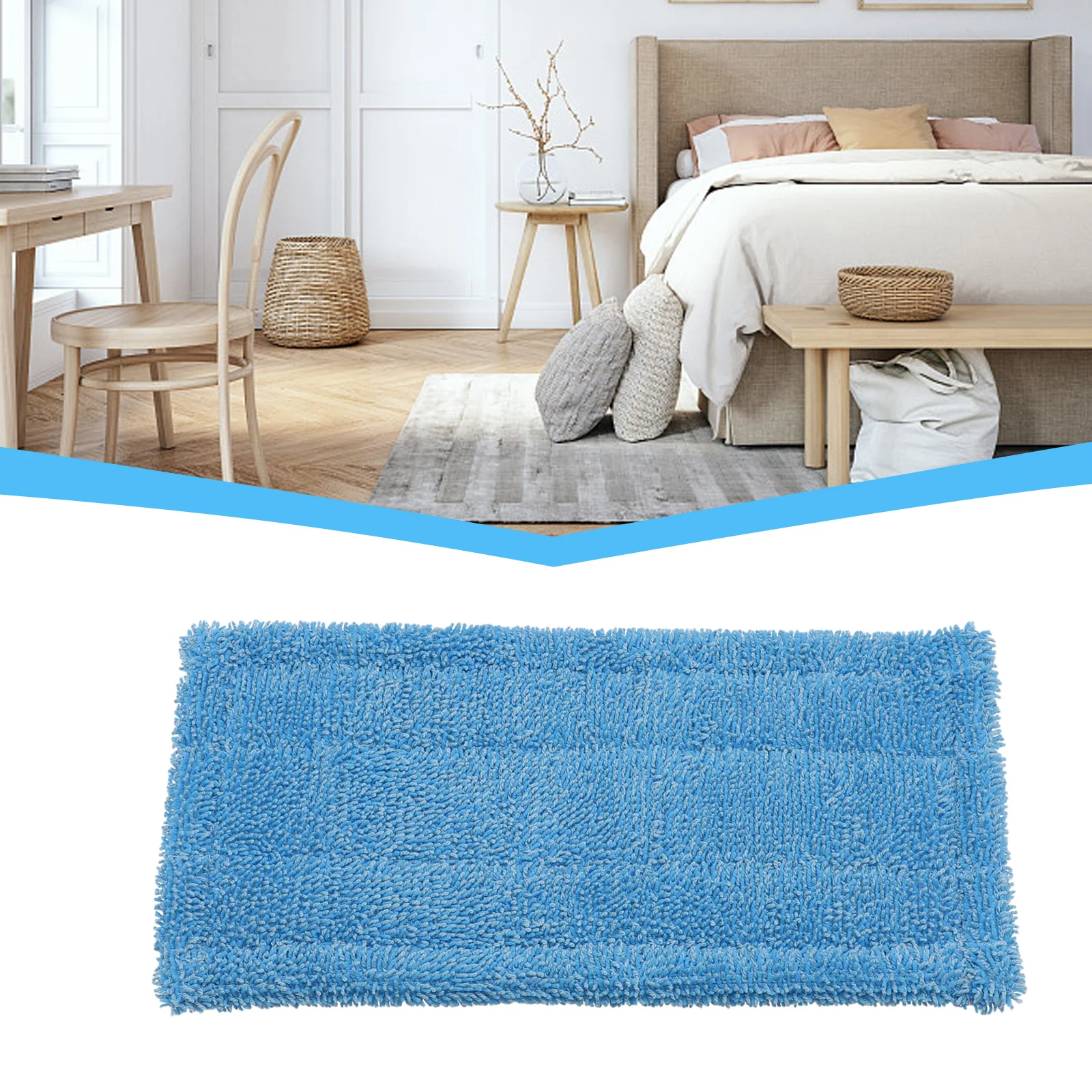 

1pc Reusable Microfiber Floor Mop Pad Double-Acting Mop For Swiffer Sweeper Household Cleaners Mop Spin Mop Cloth