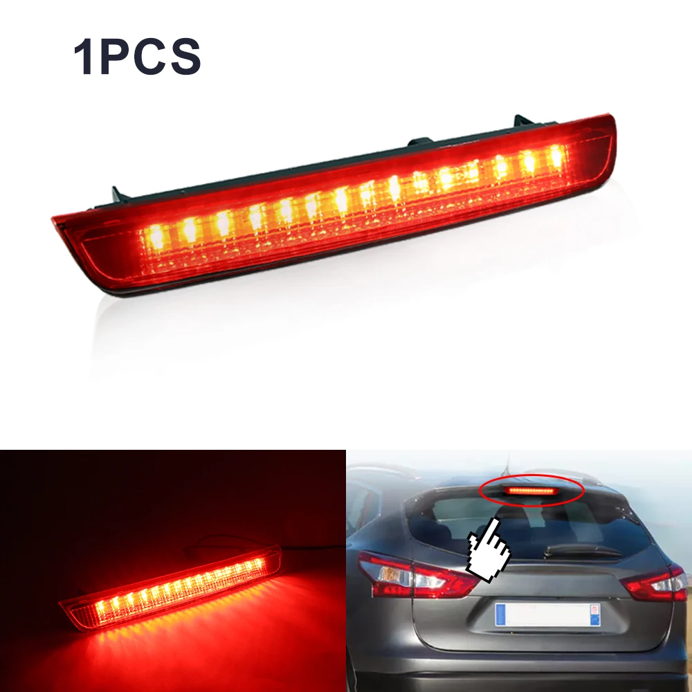 1PC Red/Smoked Lens Rear LED Brake Lamp Red Tail Third