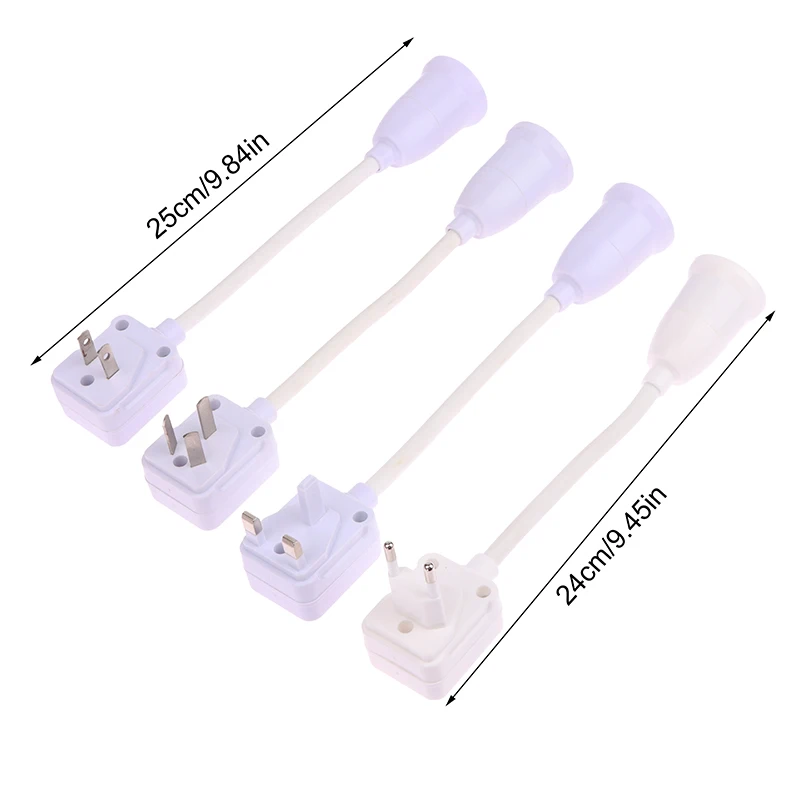 1Pc 220V LED Light Bulb E27 Socket Lamp Base Holder Adapter Converter With Switch EU UK Plug Energy Saving Lamp For Table