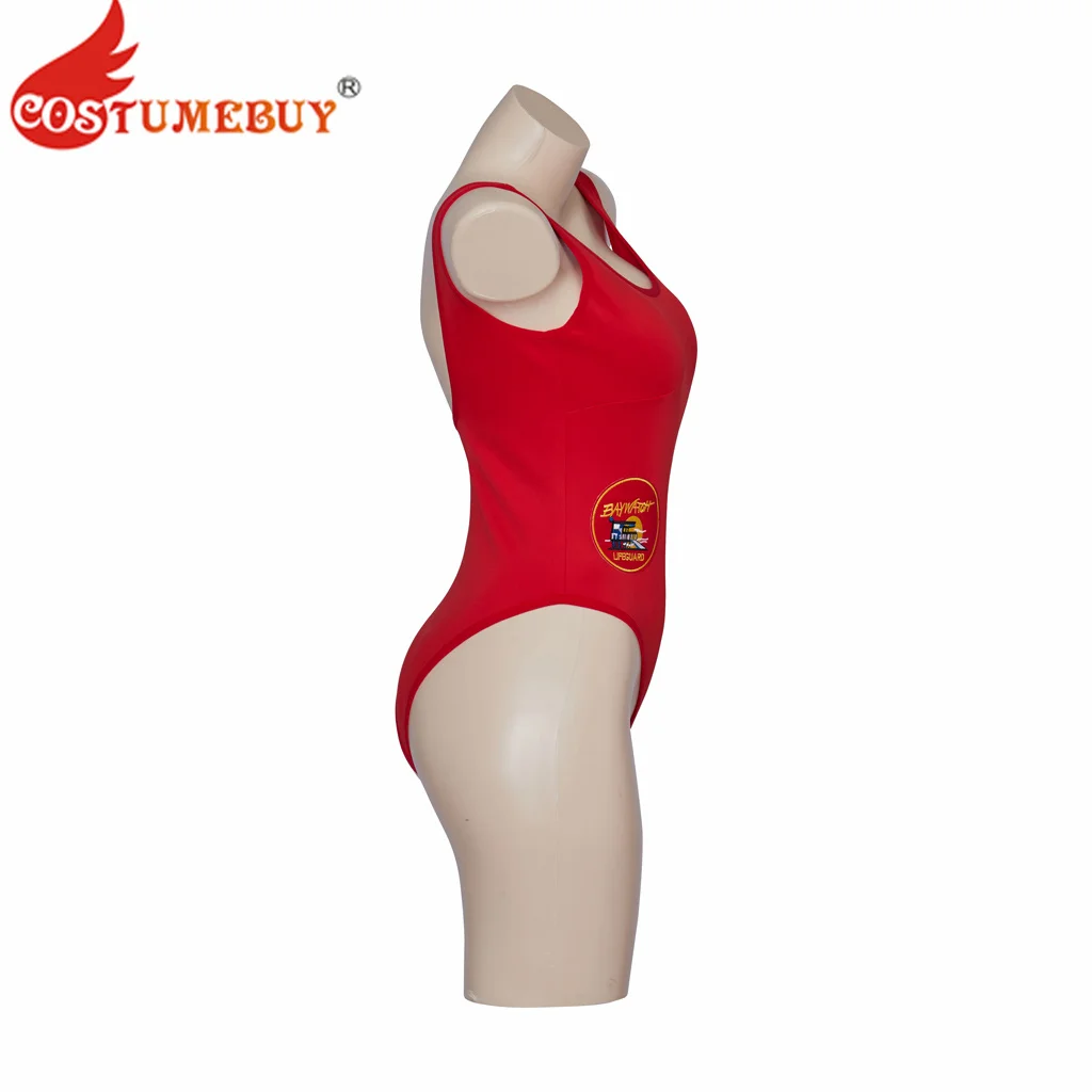 Pam and Tommy Cosplay Costume Sexy Red Jumpsuit Pamela Anderson Baywatch Costume One-Piece Swimsuit Women Bodysuit Swimwear