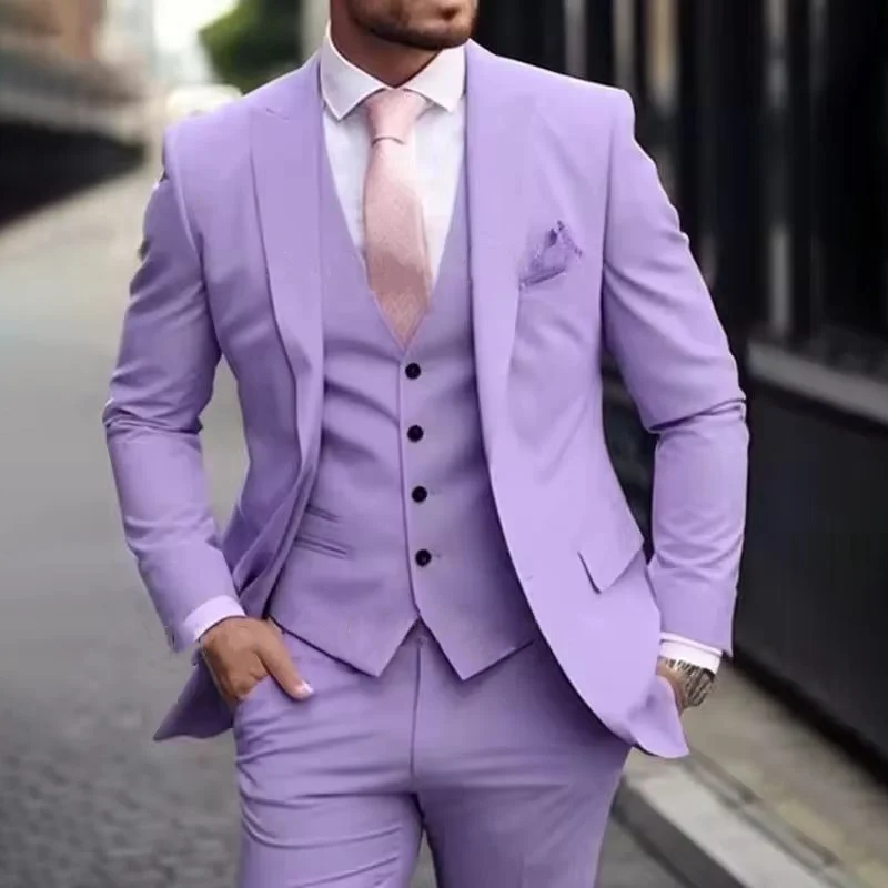 Costumes de luxe rose pour hommes