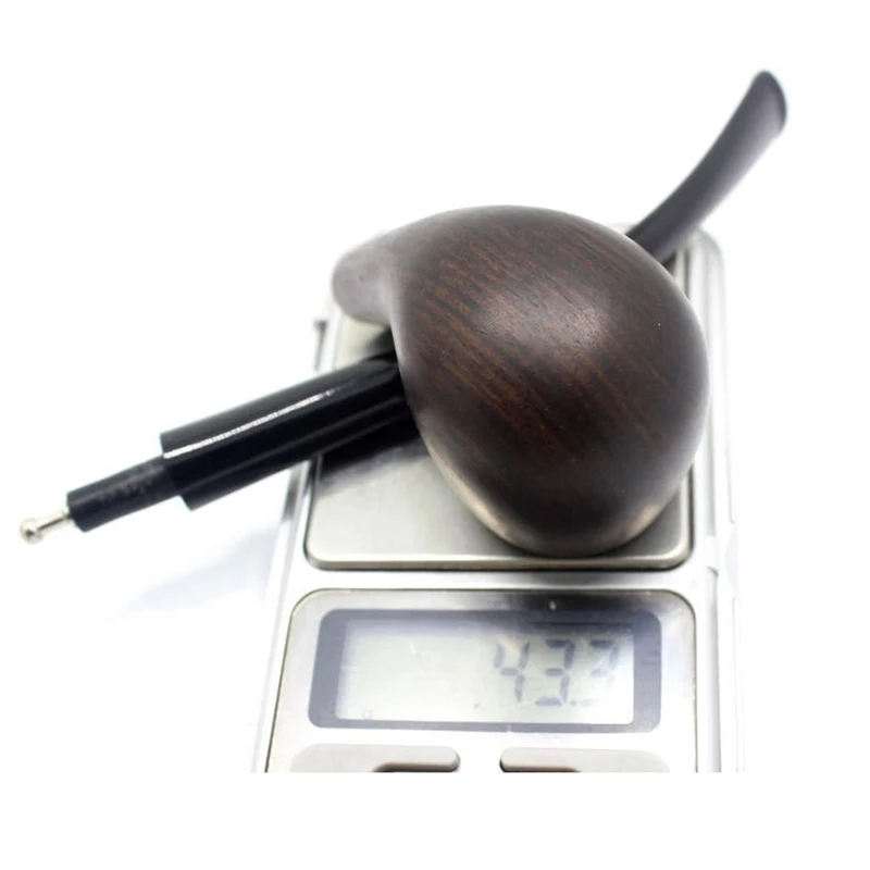 Ebony Wood Pipes Smoking Bent Type Pipe Accessory Carving Pipes Smoke Tobacco Cigarette Acrylic Holder Oil Burner Pipe