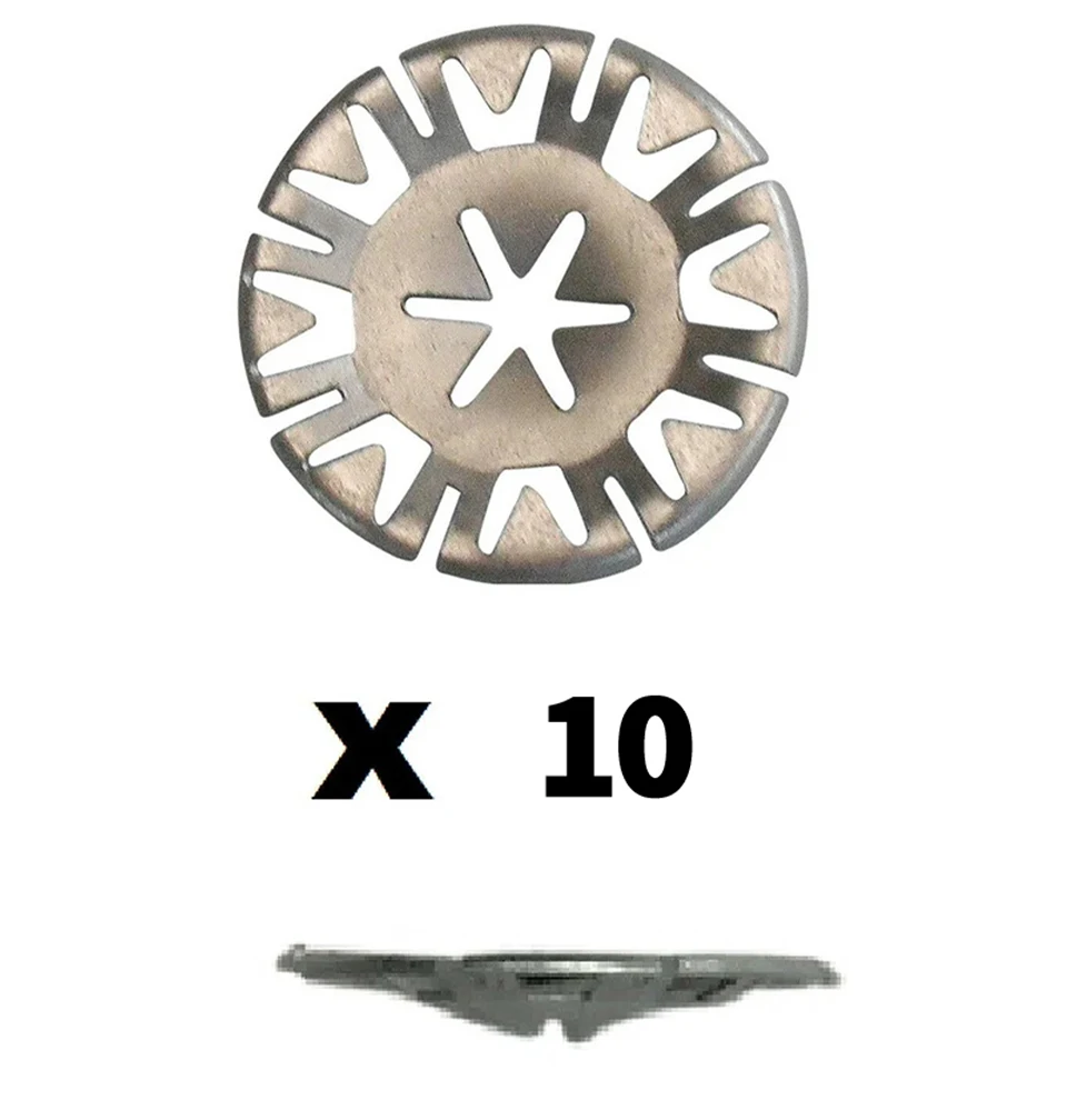 10 Stück Unterbodenschutz Auspuff-Hitzeschutzschild Metall-Federscheiben Befestigungsclip Mutter Isolierende METALLKLAMMER Autoteile Sofort Lieferbar Zubehör – Detail 11