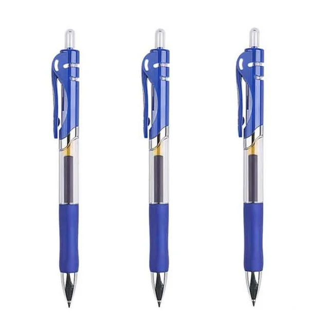 Retractable Gel Pens Set with Black, Red, and Blue Ink for Writing and Office Supplies