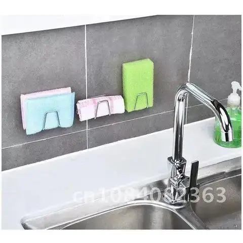 

Stainless Steel Sink Holder Sponges 304 Self Adhesive Drain Drying Rack Kitchen Wall Hooks Accessories Storage Organizer Gadgets