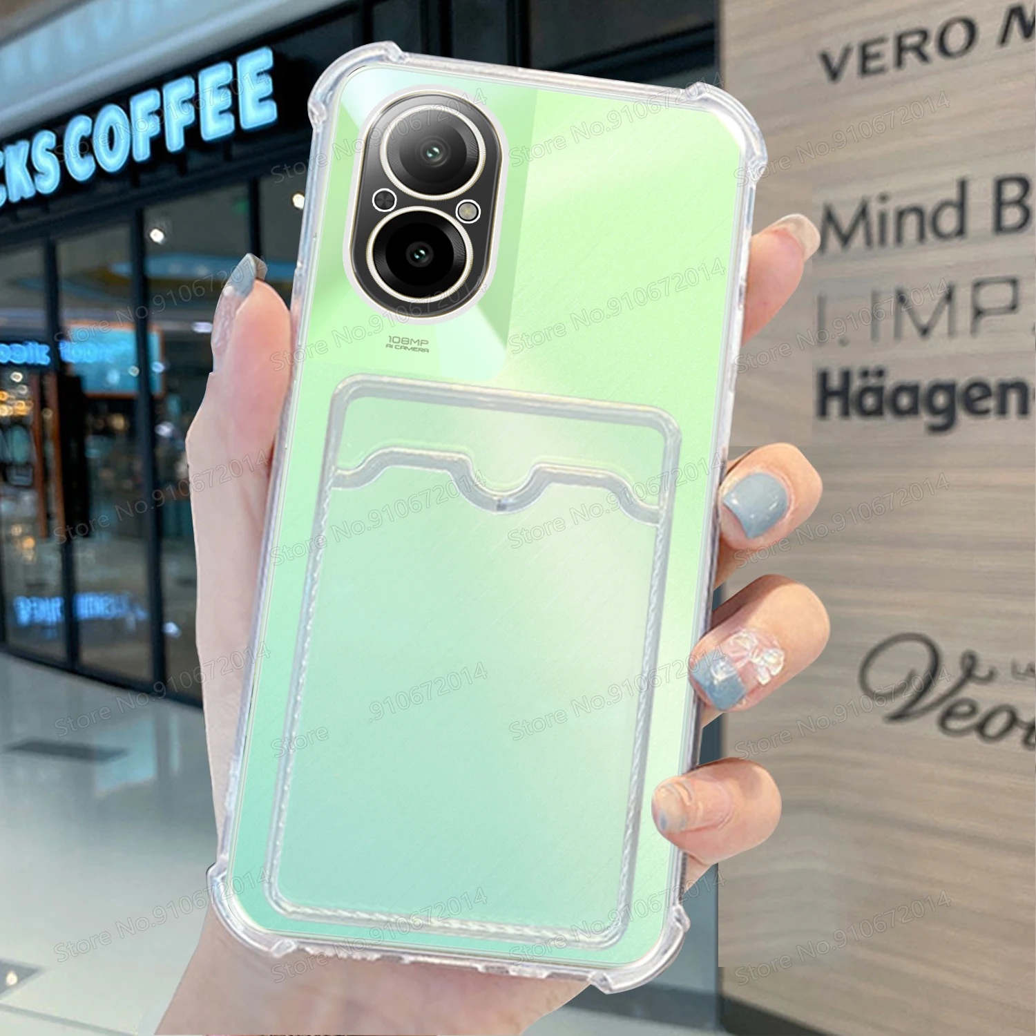 Transparent Card Slot Phone Cover with Enhanced Protection and Sleek Design