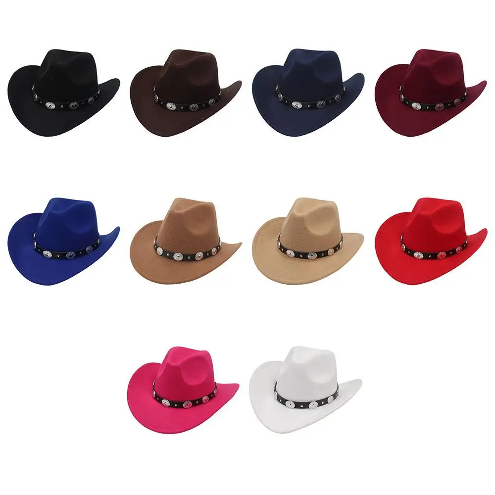 Cowboy Hats Vintage Upturned Brim Western Cowboy Hats