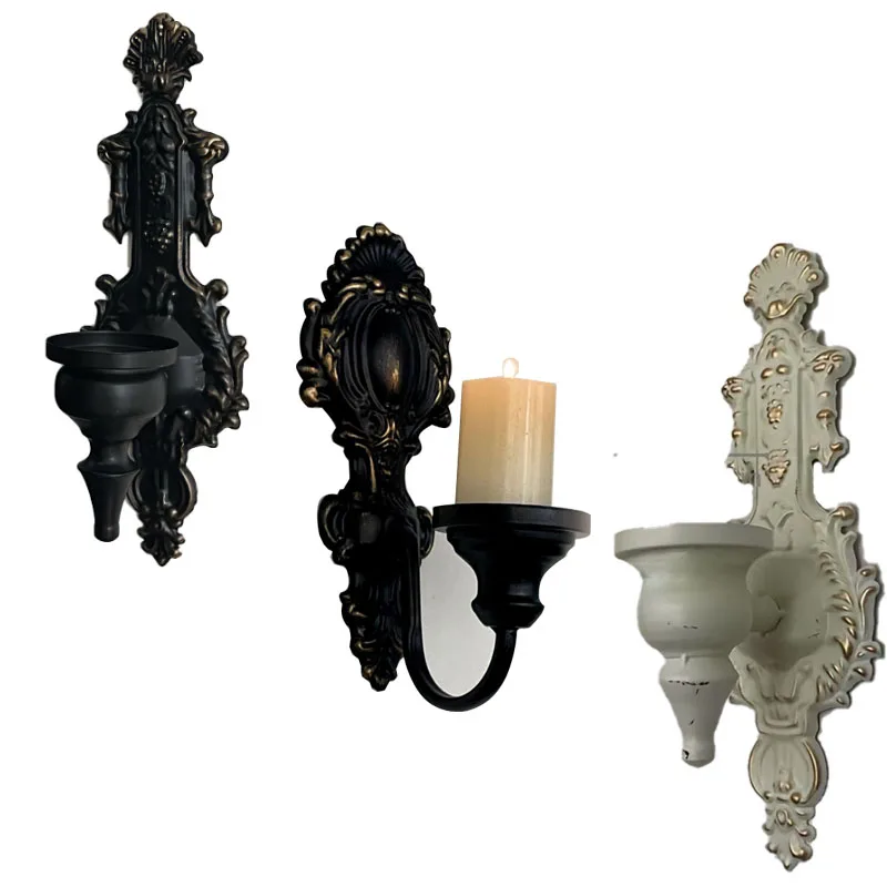 Cast Iron Wall Mounted Candle Holder Rustic Home Decor
