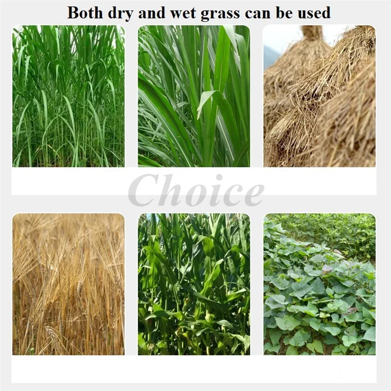 Description Picture 3 of itemElectric Grass Shredder Forage Grass Chopper Farm Hay Chaff Cutter Straw Livestock Feed Making Machine