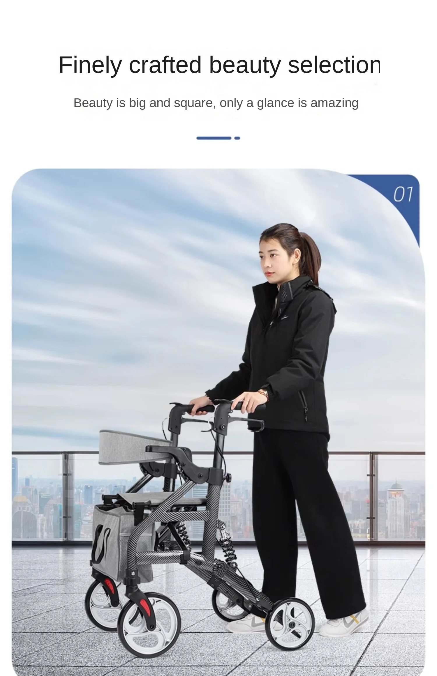 Walker 2-in-1 Assistive wWalking Device For The Elderly Handcart Folding Lightweight Small Scooter 11 Walker 2-in-1 Assistive wWalking Device For The Elderly Handcart Folding Lightweight Small Scooter 4