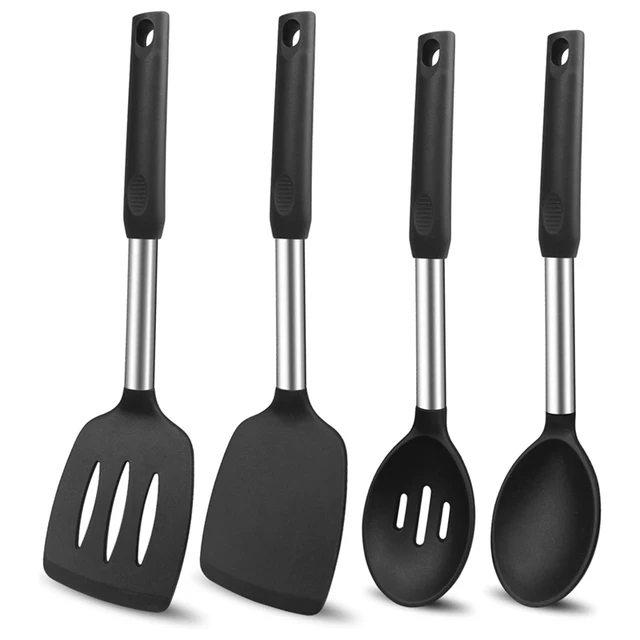 Silicone Spatula, Heat Resistant Spatulas for Cooking, Non Stick Wide  Spatula, Soft Touch Slip Resistant Handle, Cooking Utensil - AliExpress