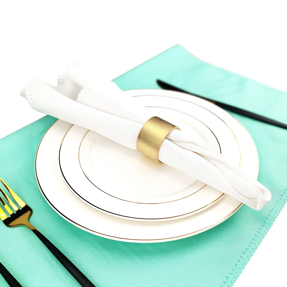 6 Pcs/Lot Round Napkins Rings Matte Gold Silver Metal Serviette Holder New Concise Wedding Party кольца для салфеток