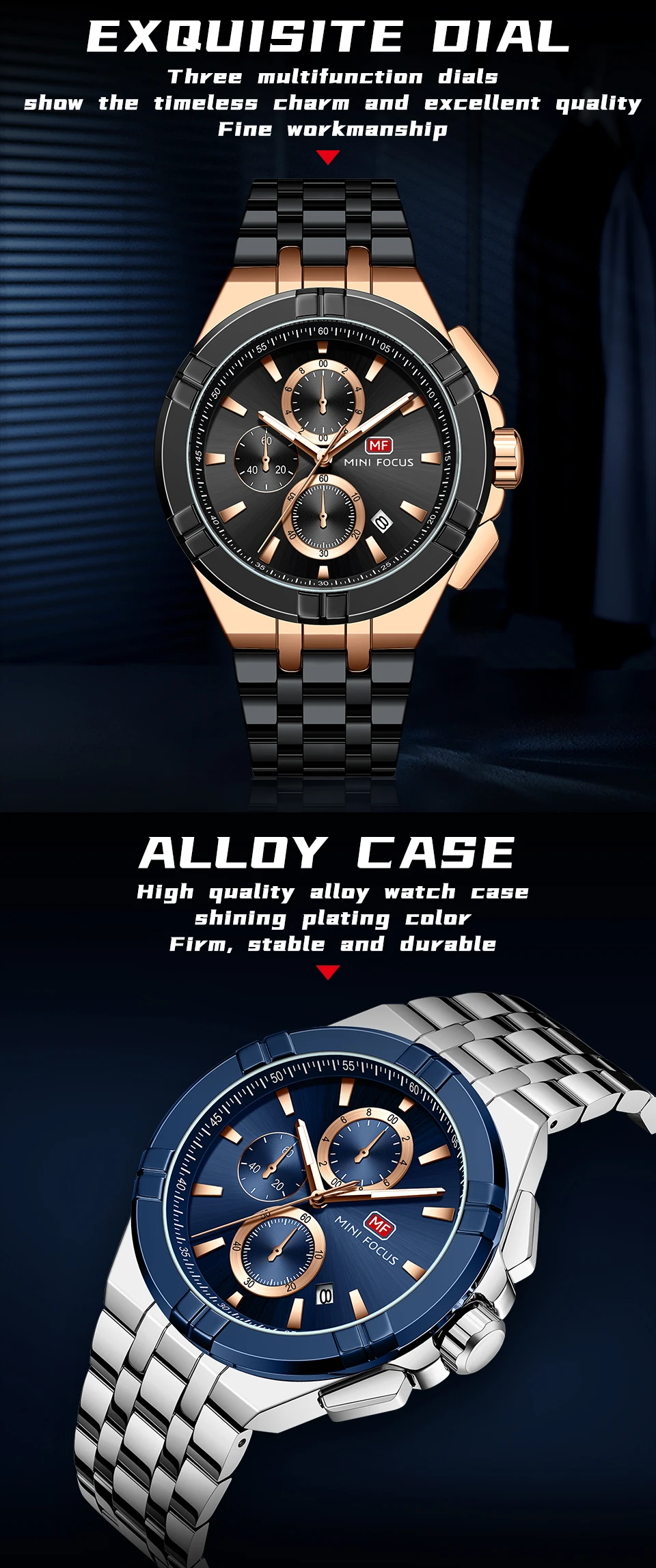 MINI FOCUS Quarzuhr für Herren, wasserdicht_voghion.com