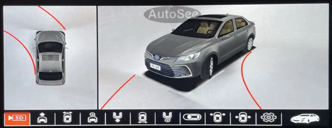 suit original monitor for Toyota Camry 360 degree camera 3D bird eye panoramic view Front rear mirror Surround reverse