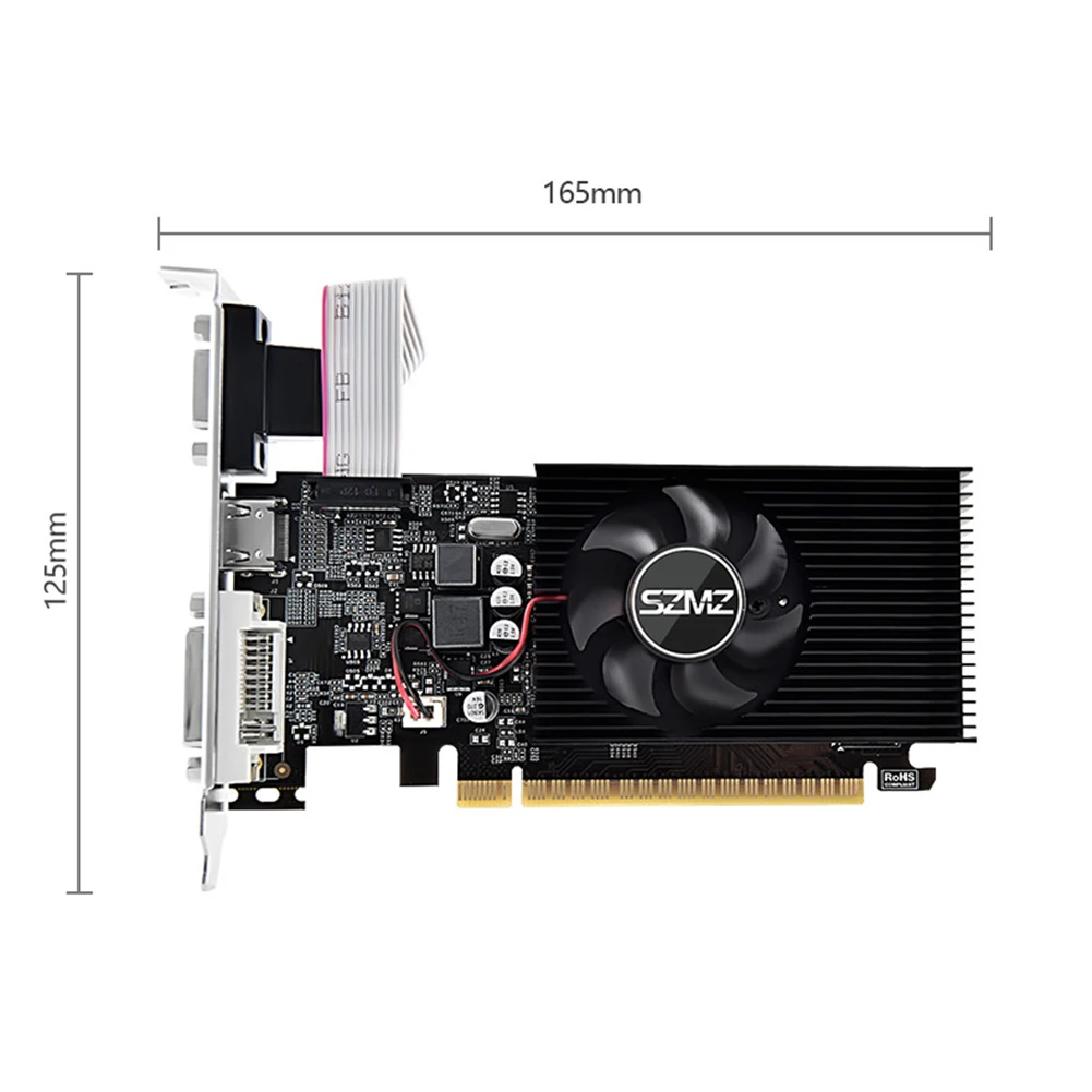 Desktop Gaming Placa de Vídeo 4gb Ddr3 128bit Pci-e2.0 16x Low Profile Placa Gráfica com Ventilador de Refrigeração para Desktops pc e Servidores Gt730 - Imagem 6