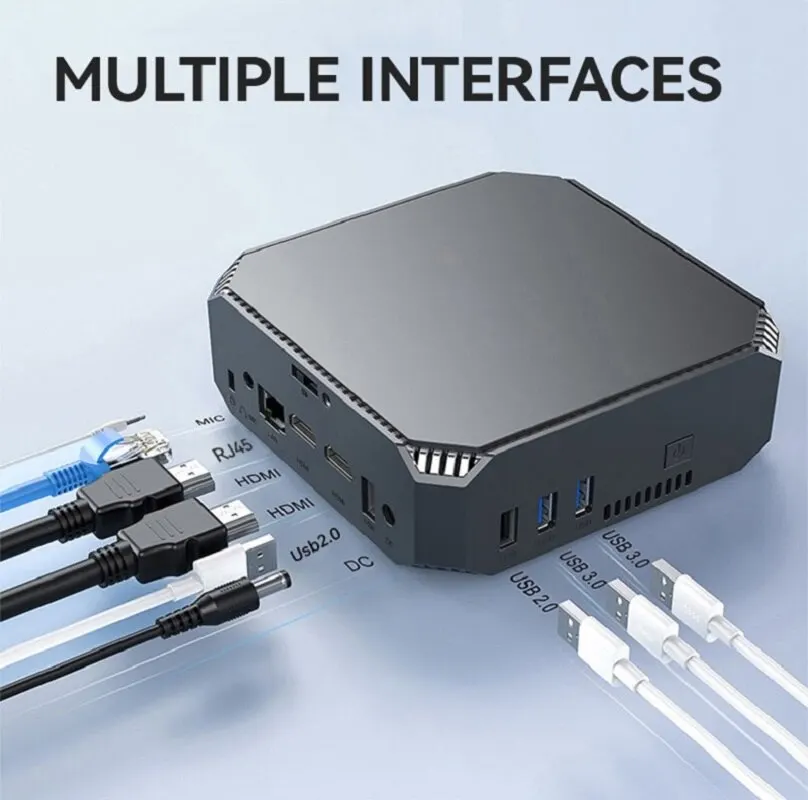 FIREBAT AK2 플러스 미니 PC, 인텔 N100, 듀얼 밴드, WiFi5, BT4.2, 데스크탑 게이밍 컴퓨터, 미니 PC 게이머, 16GB, 512GB