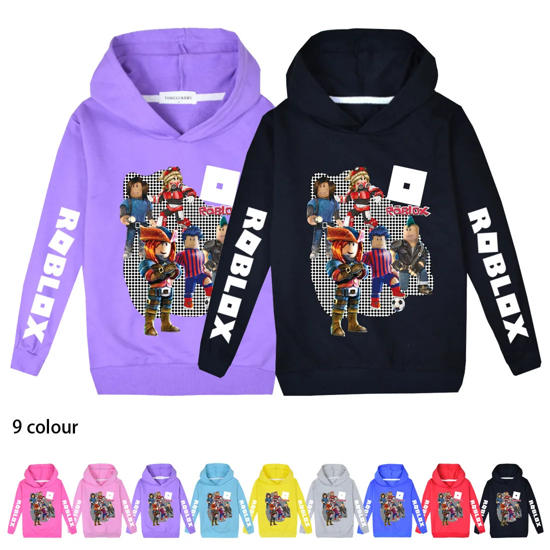 Roblox-camiseta e chapéu de duas peças de manga curta, terno de duas peças,  periférico de jogo, algodão fino, meninos e meninas, melhor presente, novo  - AliExpress