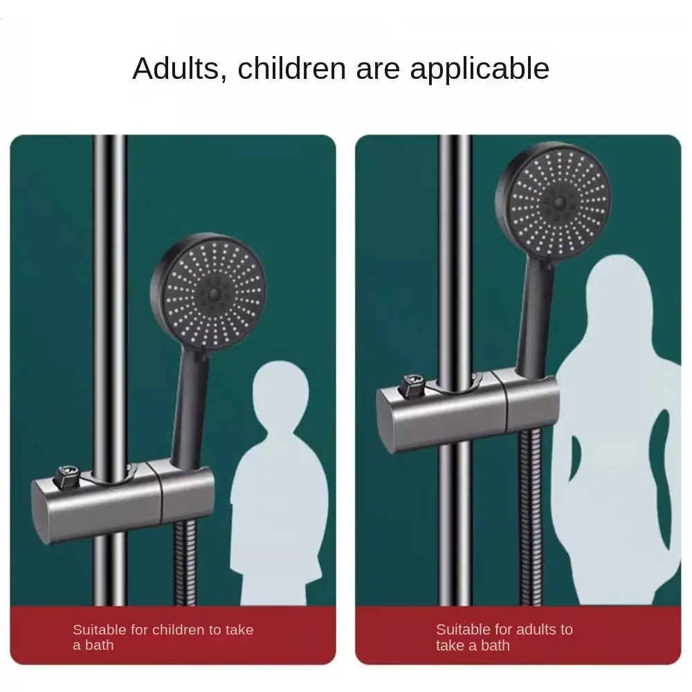 Description Picture 5 of itemRound Pipe Shower Head Holder Adjustable Replacement Bathroom Slide Bar Shelf Rotatable Riser Rail Bracket