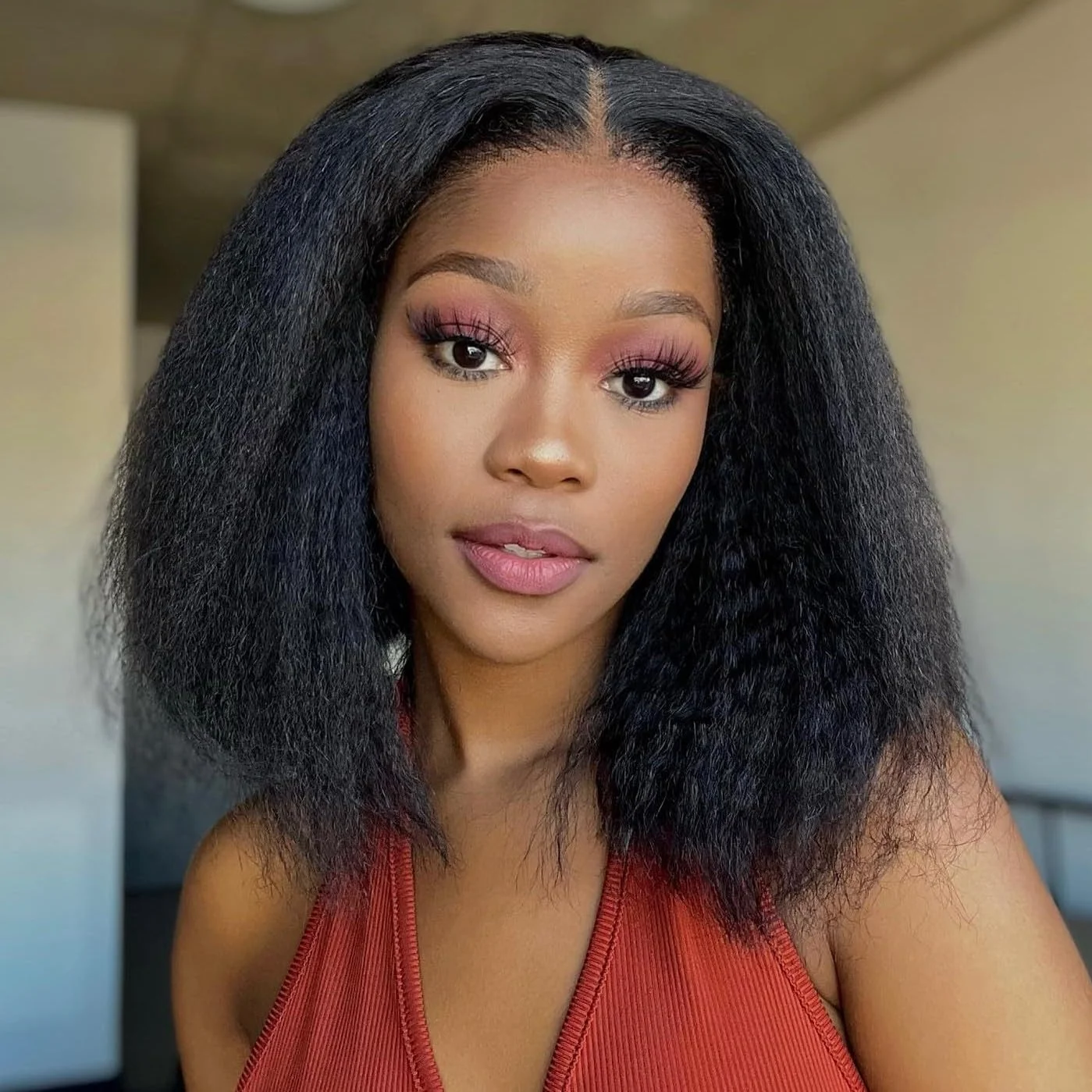 isis synthetic lace front wig rcp-716 afro kinky 12